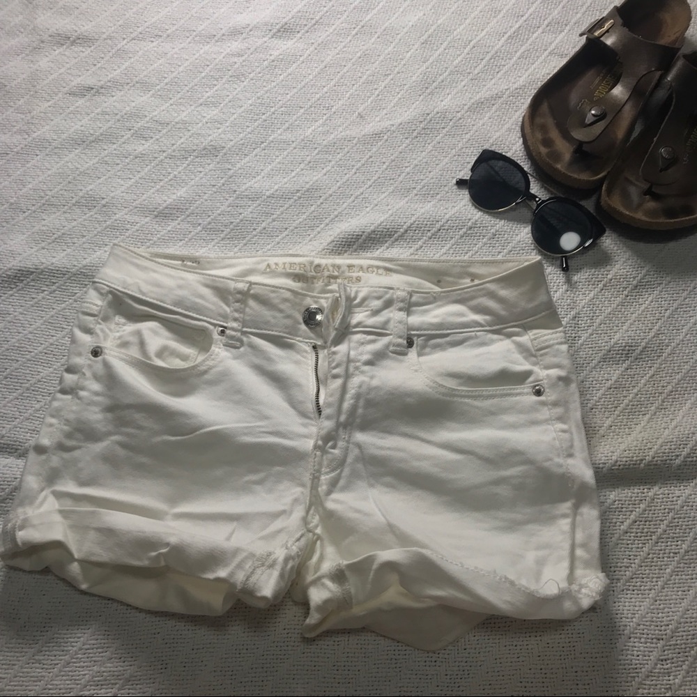 White Denim Short